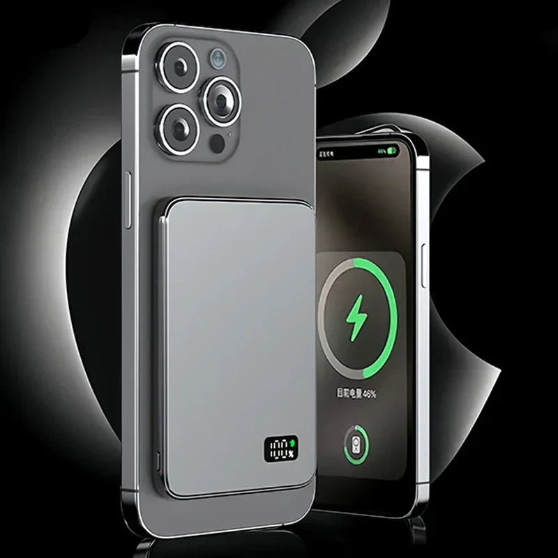 Ultra-Slim Magnetic Wireless Power Bank with LED Indicator
