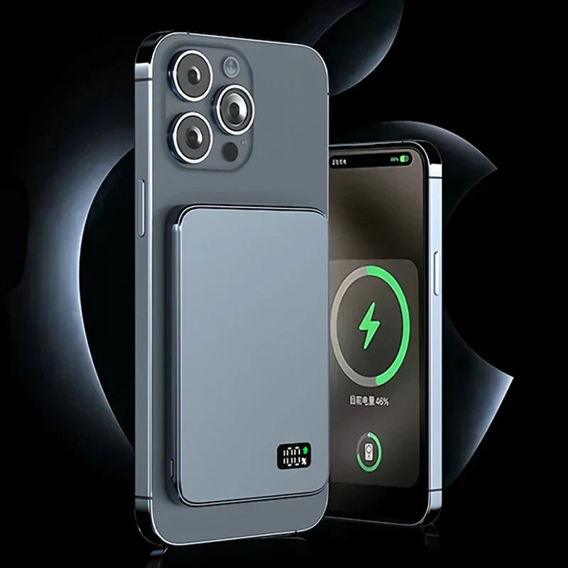 Ultra-Slim Magnetic Wireless Power Bank with LED Indicator