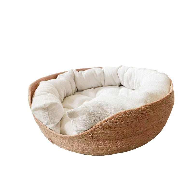 Eco-Friendly Bamboo Pet Bed for Dogs and Cats