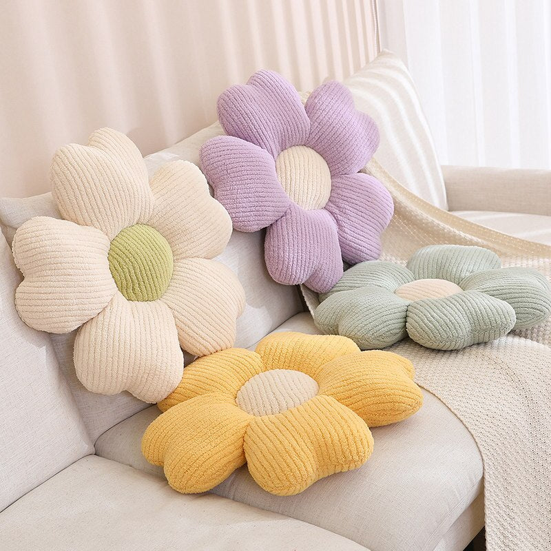 Fluffy Clover Flower Decorative Pillow
