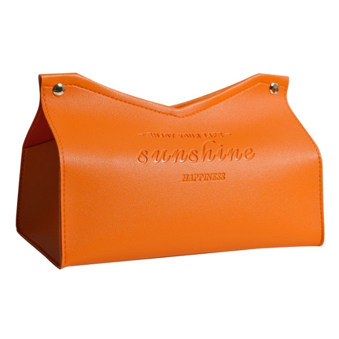 Stylish Artificial Leather Tissue Box