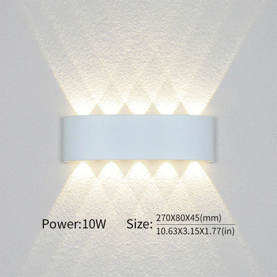 Modern LED Wall Lamp for Indoor and Outdoor Use, Weatherproof Aluminum Design