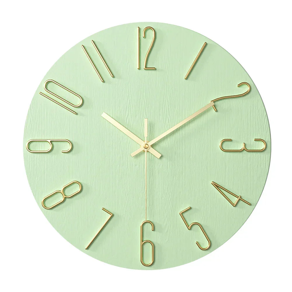 Elegant Modern Wall Clock with Quartz Movement