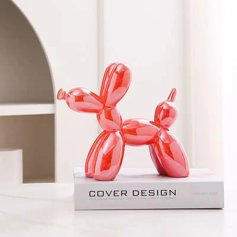 Mini Ceramic Balloon Dog Sculpture in Vibrant Colors