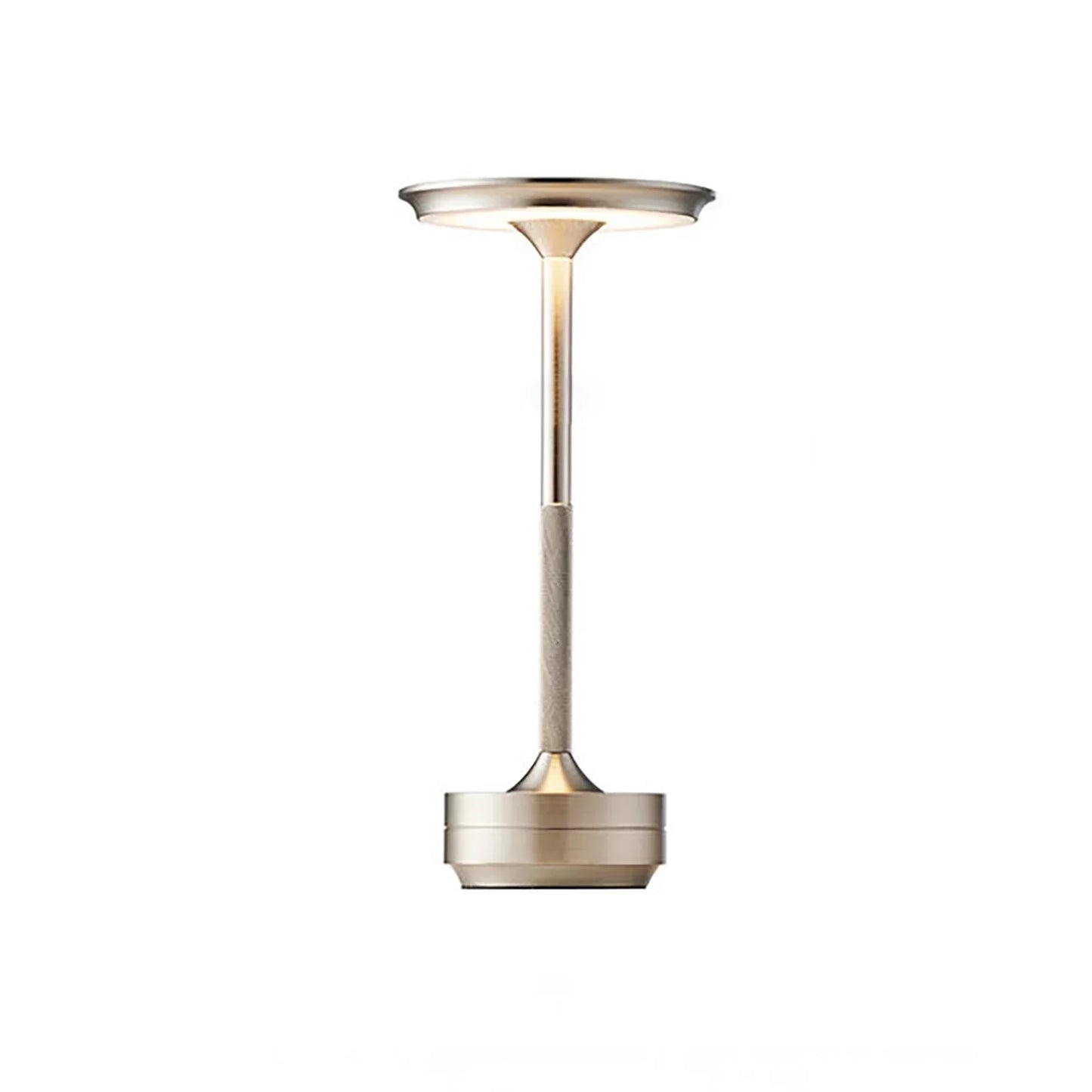 Cordless Rechargeable Touch Control Table Lamp with Dimmable LED and Stainless Steel Finish