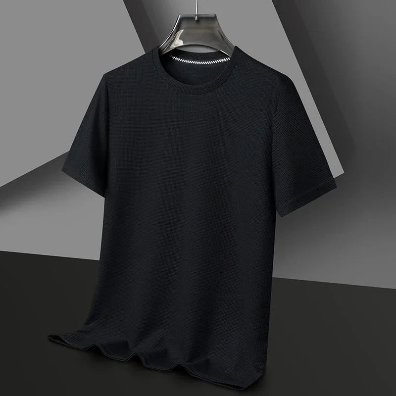 Breathable Waffle Texture Loose Fit Men's T-Shirt