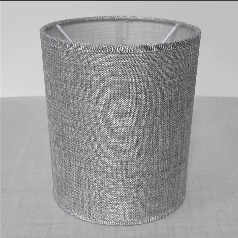 Linen Table Lamp Shade - Round or Square, Beige or Gray