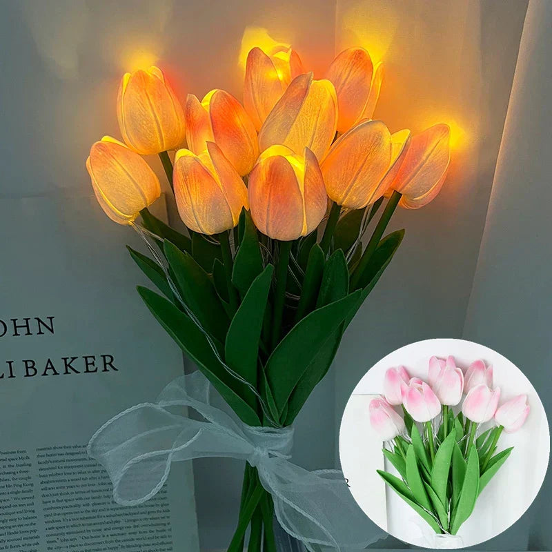 LED Faux Tulip Bouquet Light for Weddings and Home Decor
