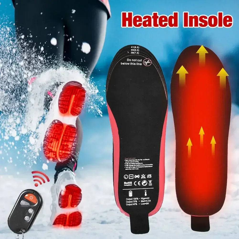 Rechargeable Heated Insoles with Wireless Remote Control