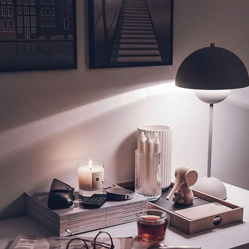 Adjustable Brightness Rechargeable Flower Pot Table Lamp