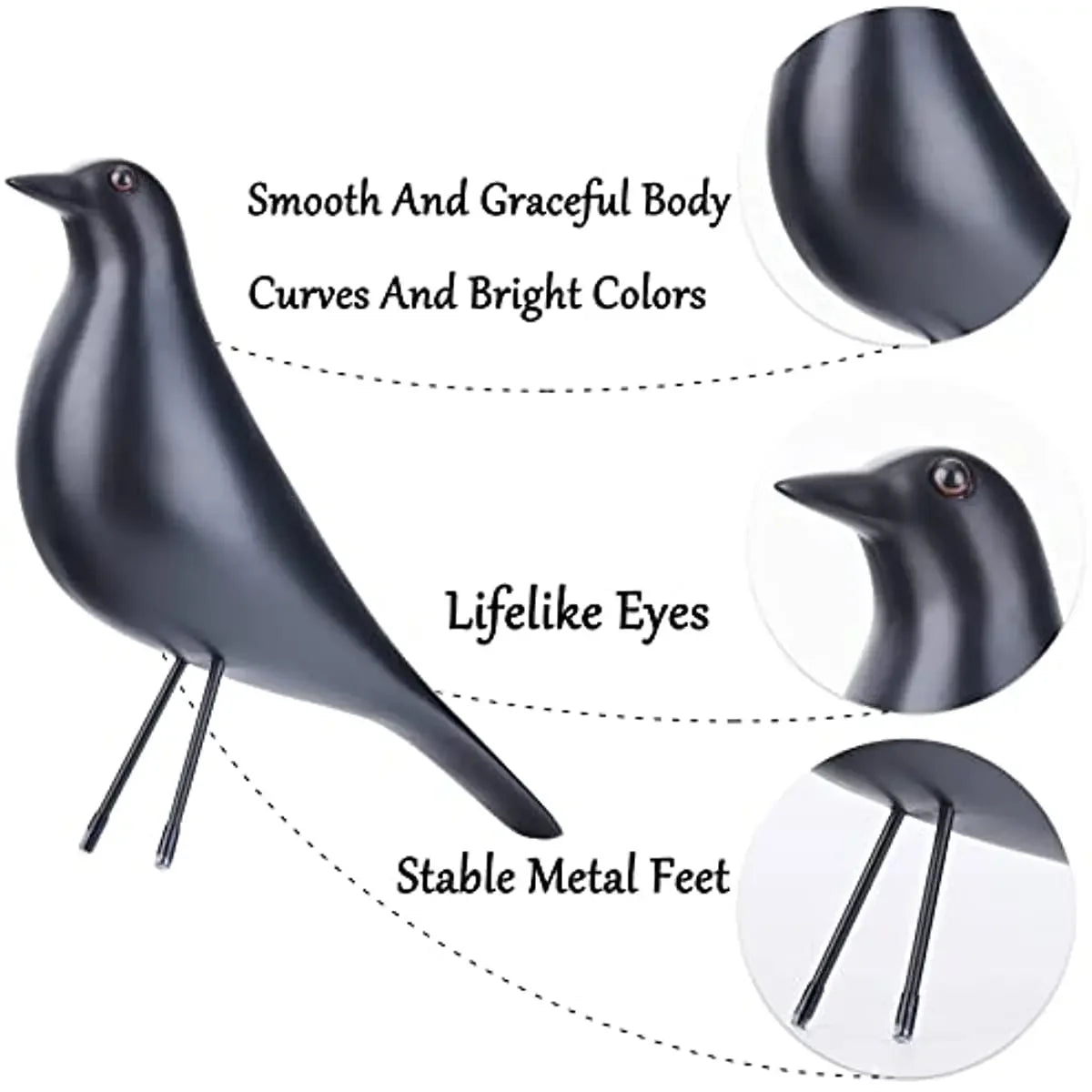 Contemporary Resin Bird Statue Sculpture