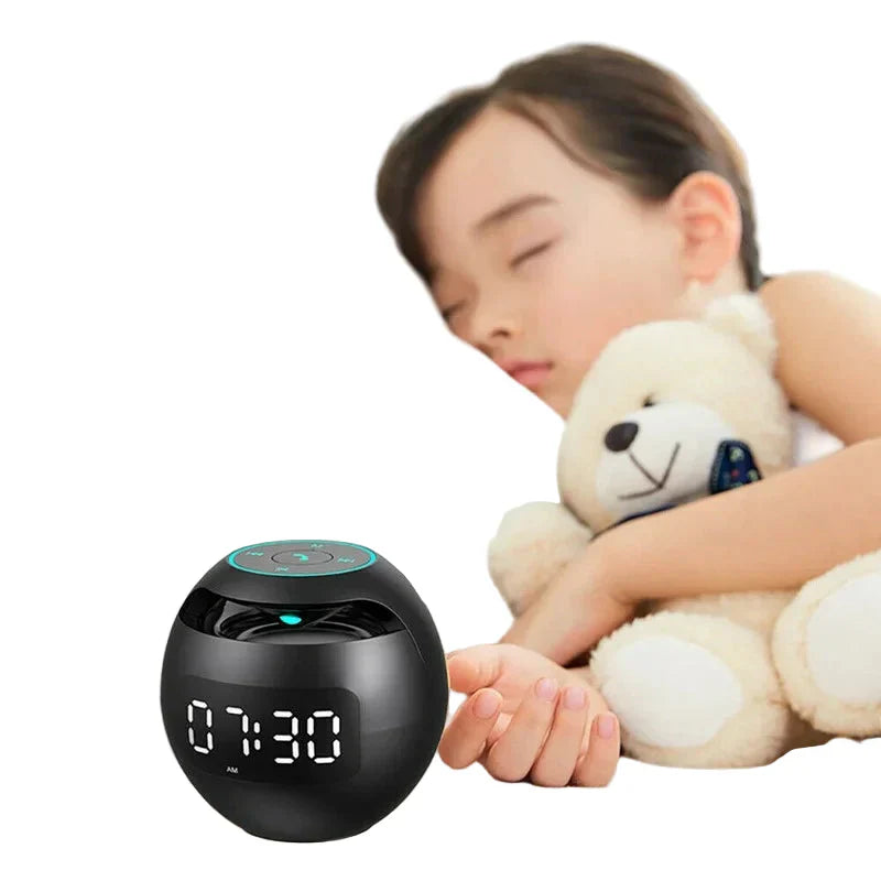 Digital LED Alarm Clock with Bluetooth Speaker and Colorful Night Light