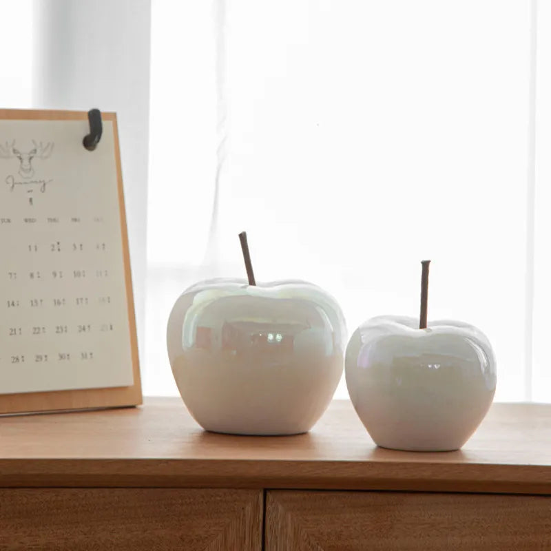 Translucent Apple Table Lamp with LED Bulb