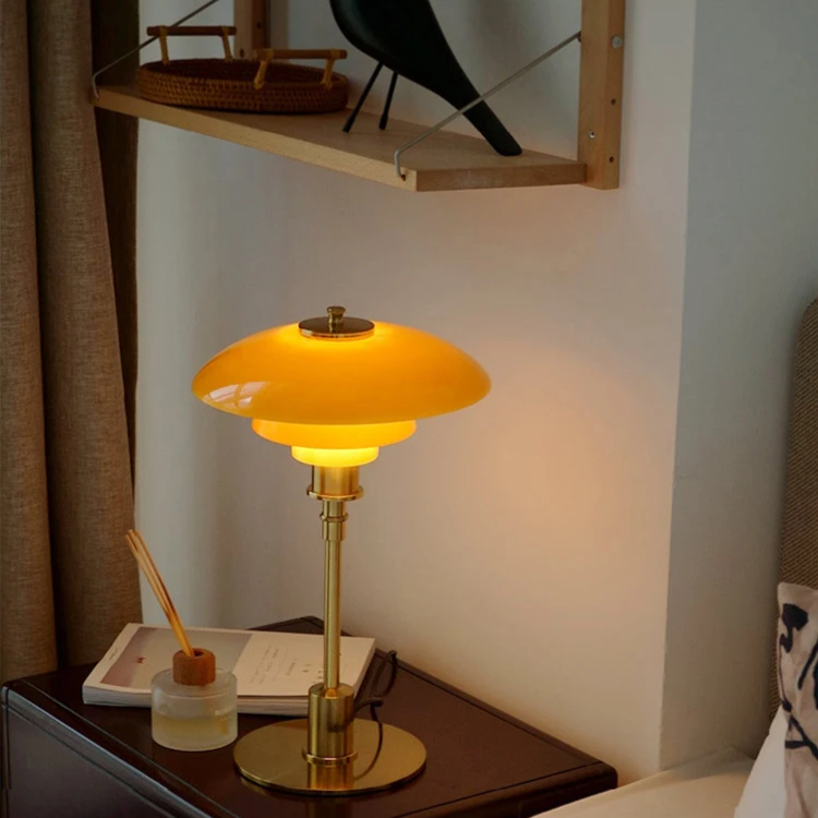 Minimalist Scandinavian Table Lamp with Warm LED Light