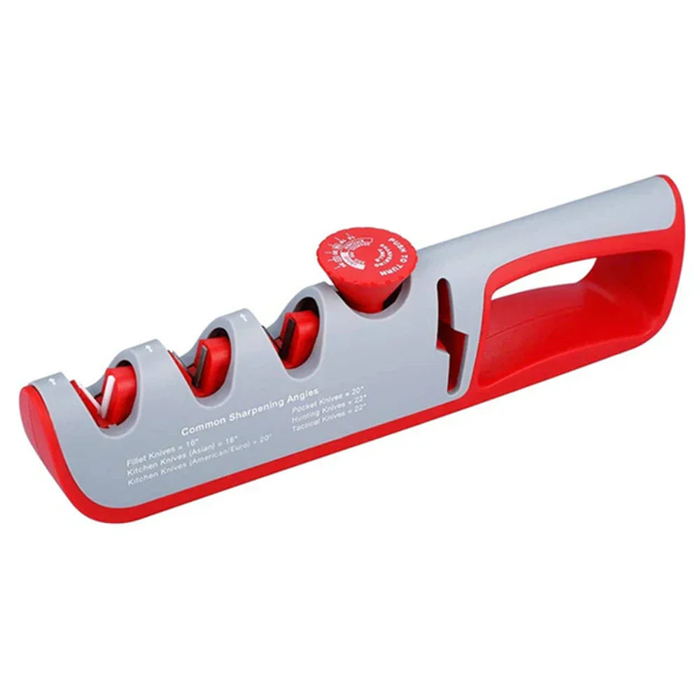 4-in-1 Knife Sharpener with Adjustable Angle and Non-Slip Base