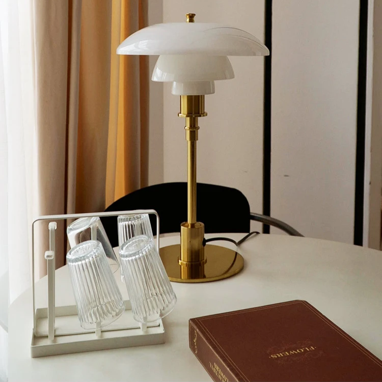 Minimalist Scandinavian Table Lamp with Warm LED Light