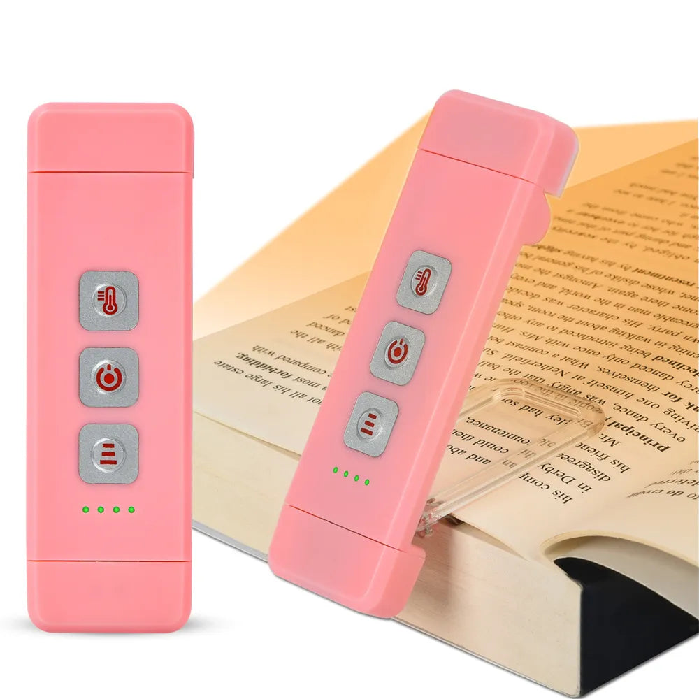 Clip-on LED Bookmark Light with Timer and Rechargeable Battery