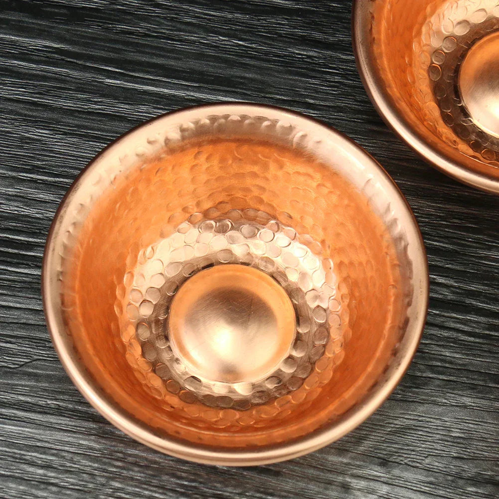 Hand-Hammered Copper Water Bowl for Buddhism
