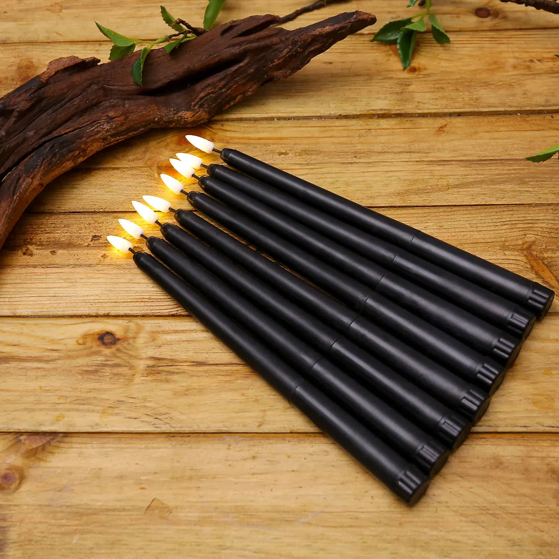 Black LED Flameless Candles with Remote Control