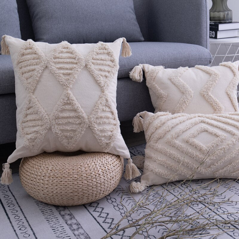 Boho Chic Cotton Pillowcases Set - Multicolor Ibiza Style