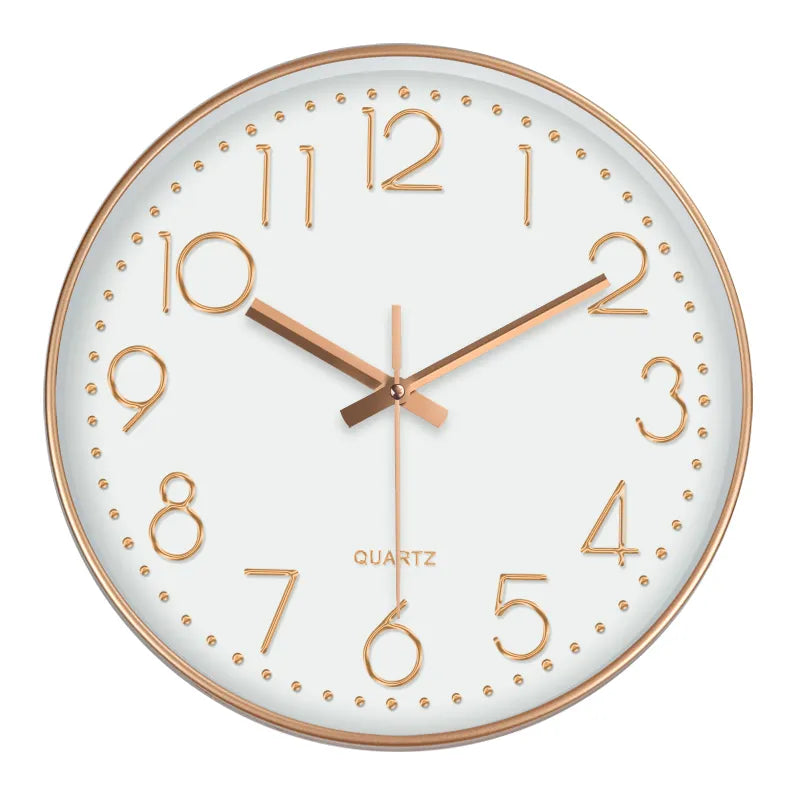 Minimalist 20 cm Nordic Wall Clock in Plastic and Glass