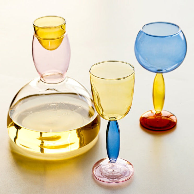 Borosilicate Glass Wine Glass - 3 Colors