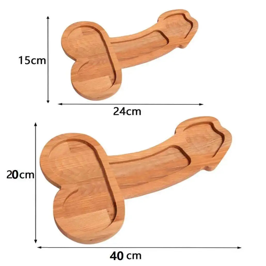 Wooden Cheese Board with Compartments for Charcuterie and Snacks