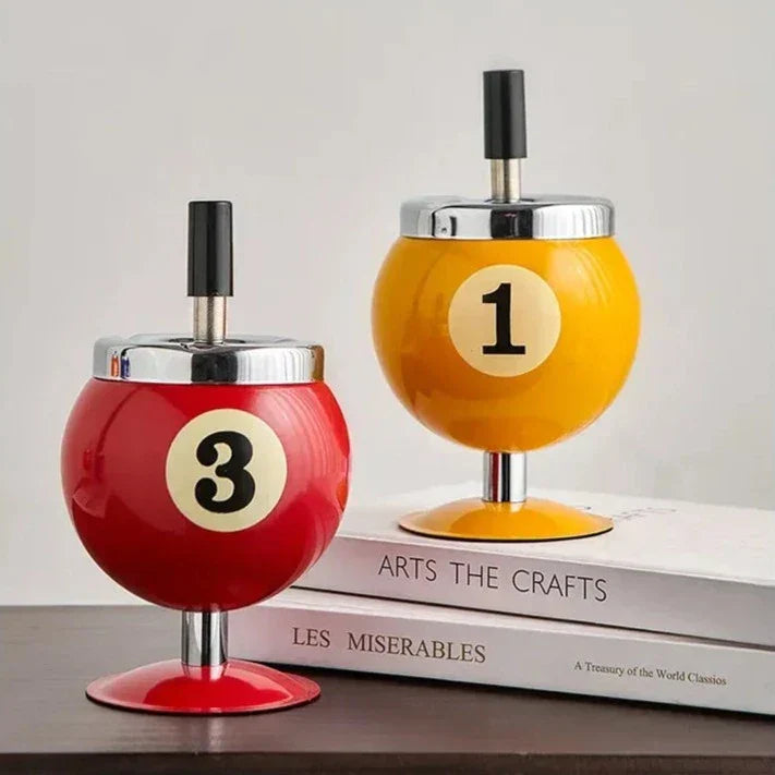 Metal Billiard Ashtray for Gaming Area