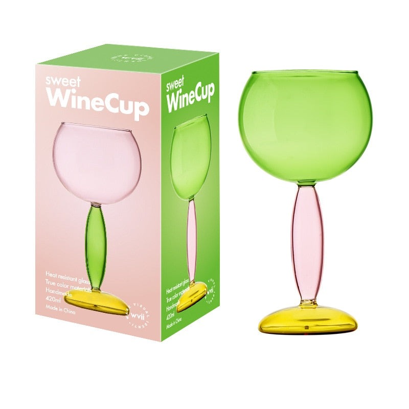 Borosilicate Glass Wine Glass - 3 Colors