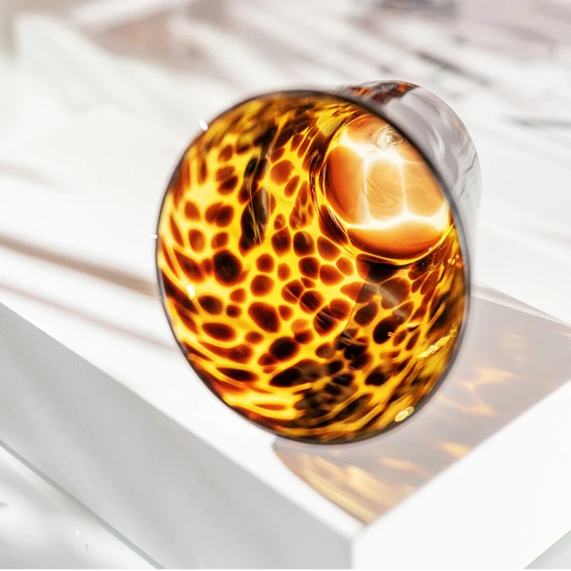 Leopard Print Vintage Cocktail Glasses