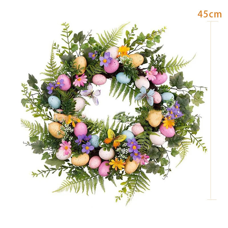 Easter Bunny and Carrot Wreath Wall Decor