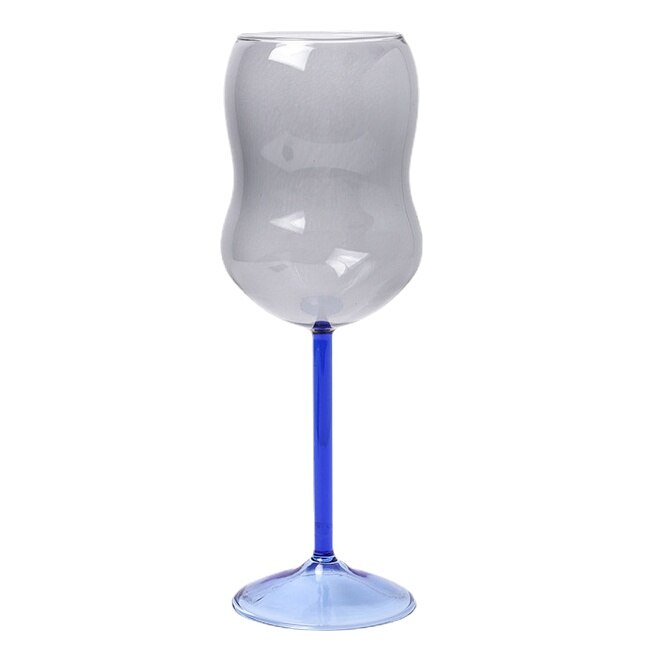 Two-Tone Chubby Wine Glass in Borosilicate Glass