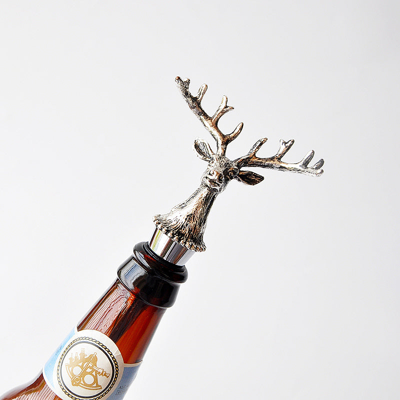 Scandinavian Moose Stainless Steel Wine Stopper