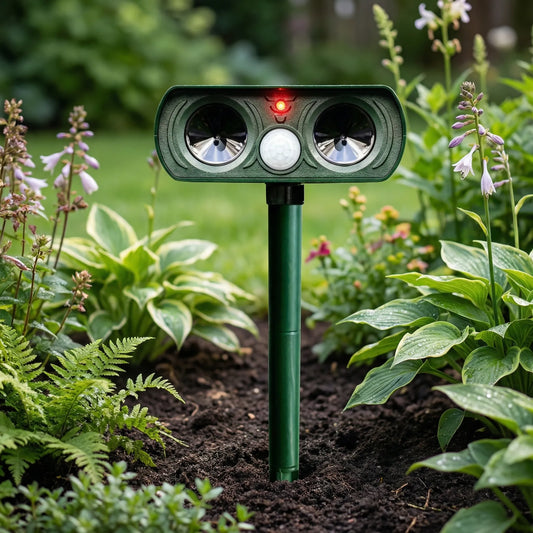 Solar-Powered Ultrasonic Animal Repeller with Motion Sensor