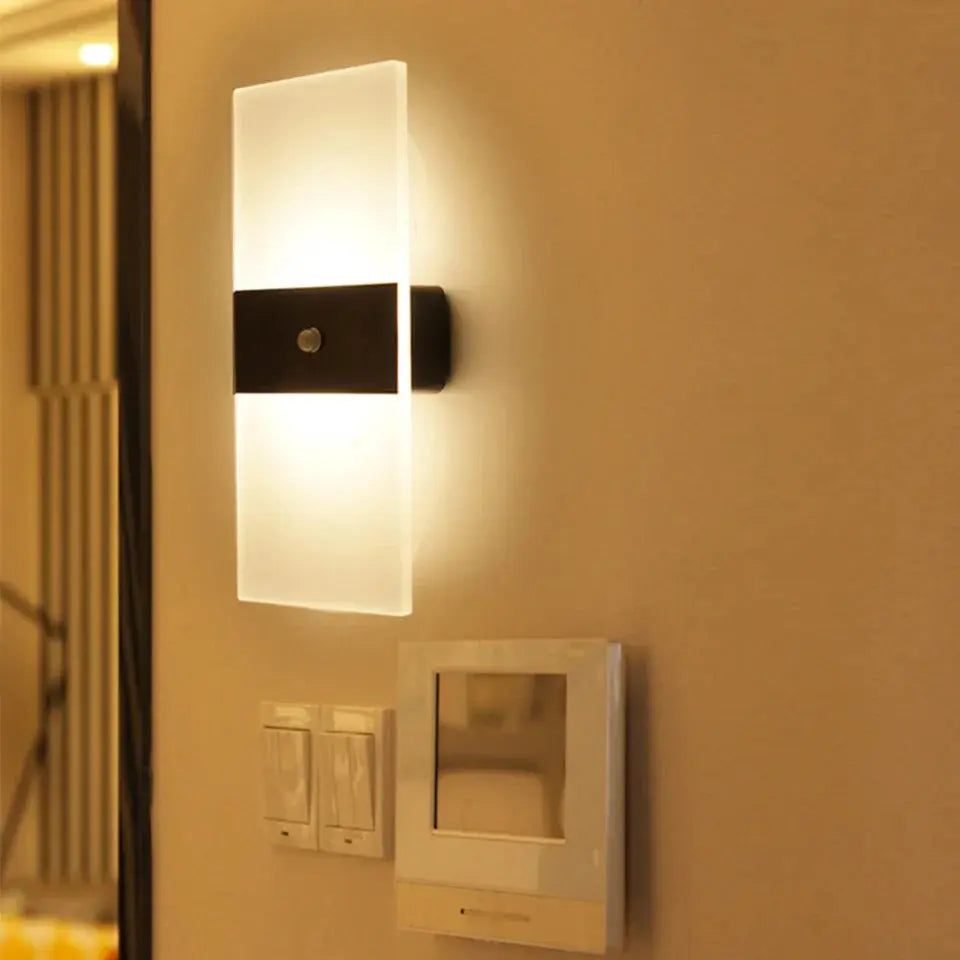 USB Rechargeable Touch Panel Wall Light - Modern Acrylic Design