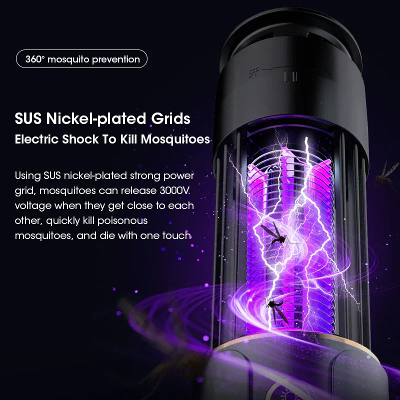 USB Rechargeable Chemical-Free Mosquito Lamp with Night Light