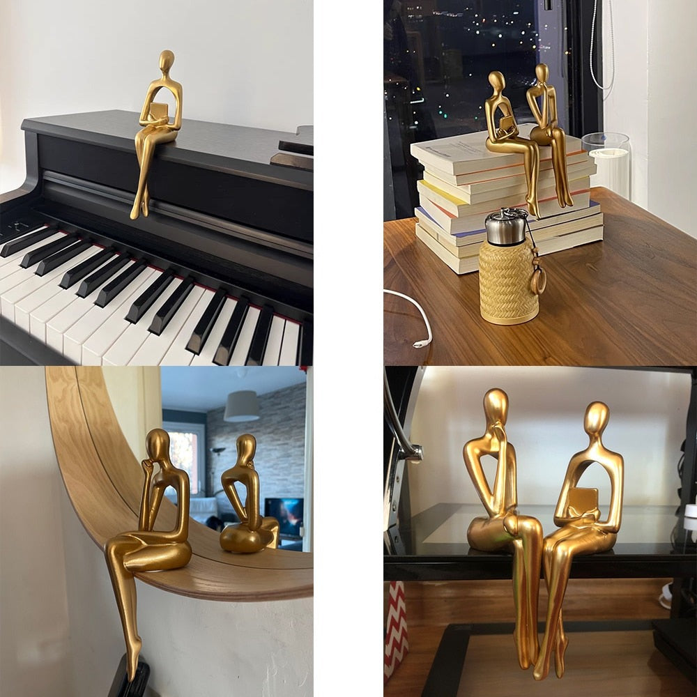 Contemporary Abstract Figurine Sculpture for Home Decor
