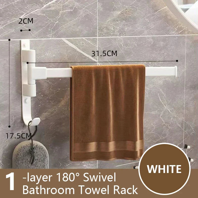 Rotatable Aluminum Towel Holder with Adjustable Bars