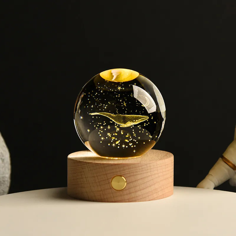 3D Crystal Night Light - Elegant Glass Gift for All Occasions