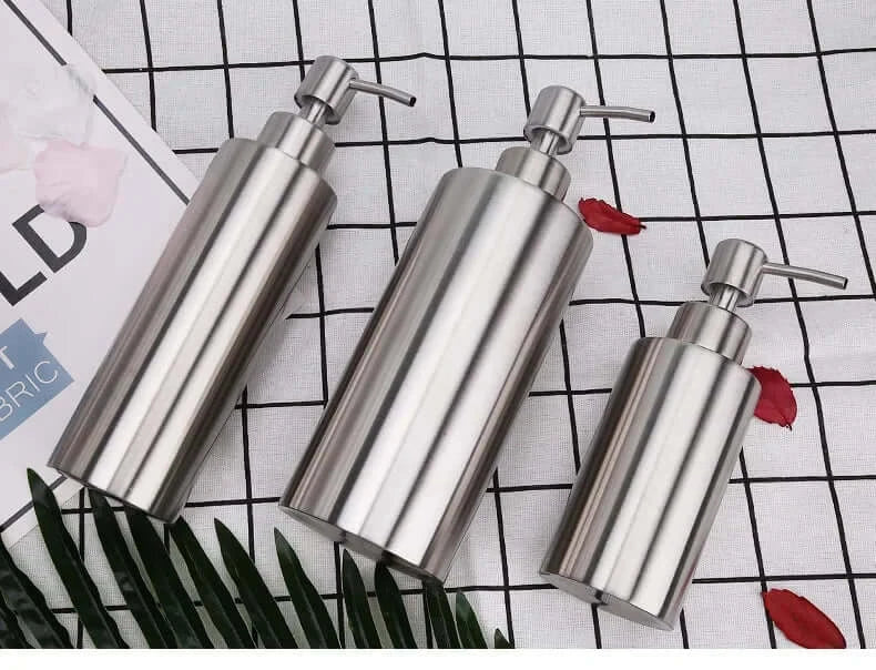Stainless Steel Hand Pump Soap Dispenser 250ml 350ml 550ml