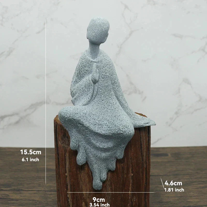 Small Buddha Stone Statue for Zen Garden and Meditation