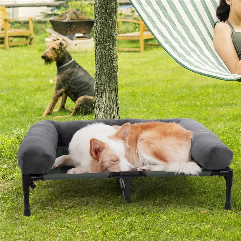 Elevated Outdoor Dog Bed for Garden and Camping