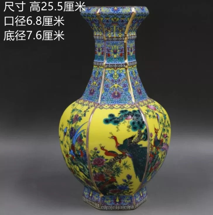 Antique Royal Chinese Porcelain Floral Vase 6-10 Inch