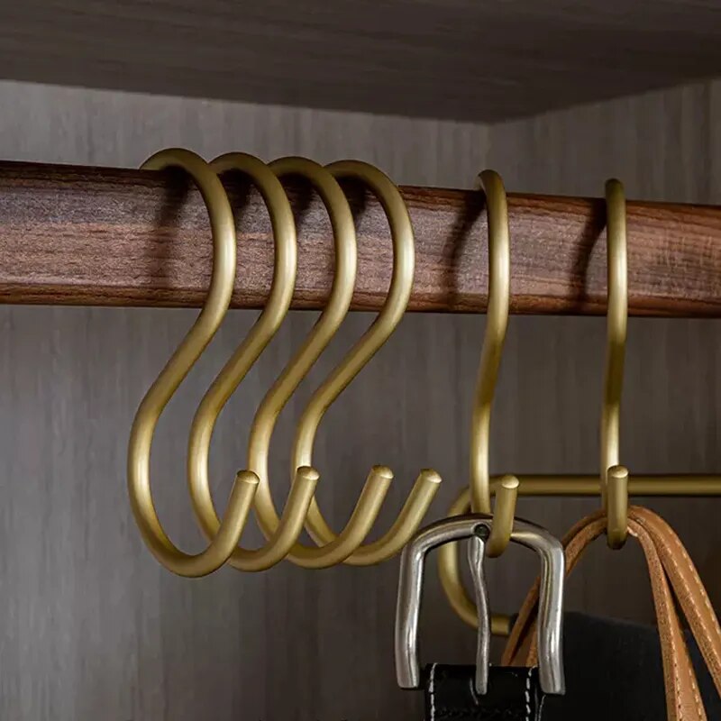 Elegant Metal Clothing Hooks for Wardrobe and Garment Rack