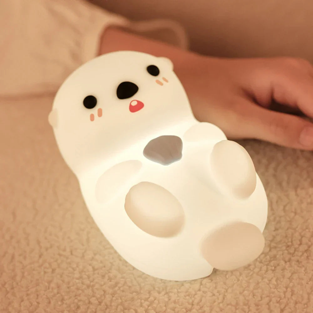 USB Rechargeable LED Night Light with Soft Silicone Design and Long Battery Life