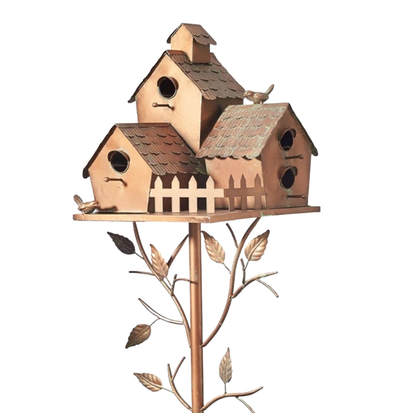 Metal Art Birdhouse Garden Stake for Outdoor Decor
