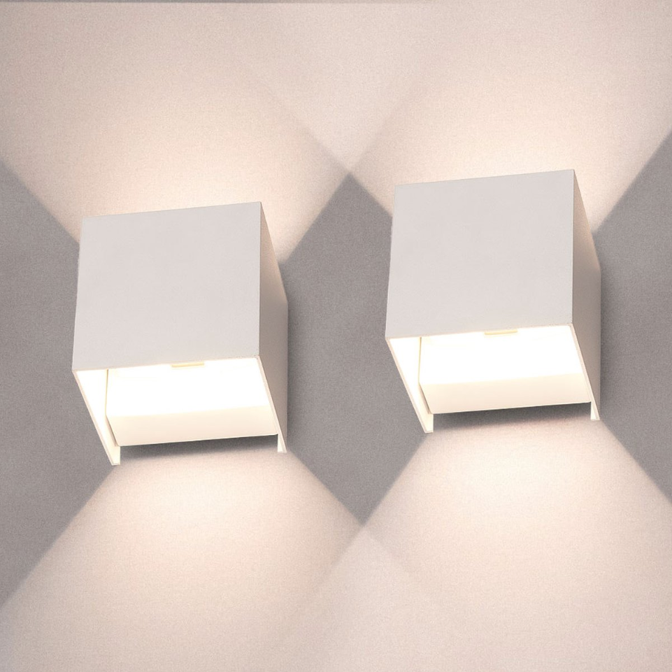 LED Cube Wall Lamps with Warm White Illumination - Buy 1 Get 1 Free