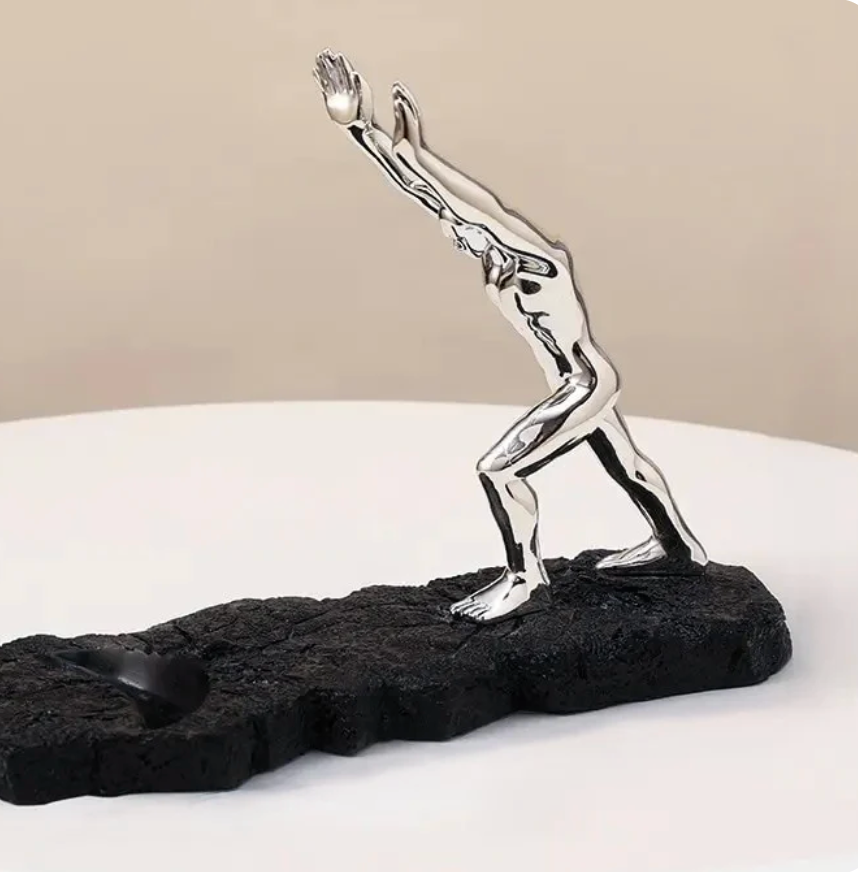 Premium Metal Wine Bottle Holder - Contemporary Gold or Silver Design