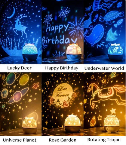 Rechargeable Night Light with Calming Projections and Melodies