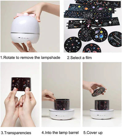 Rechargeable Night Light with Calming Projections and Melodies